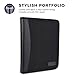 Cooper Bizmate Padfolio Organizer Case for Apple iPad 4 3 2 | Business Executive Tablet Portfolio with A5 Notepad Paper Pad, Pen Holder (Black)