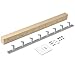 INTEY Wall Mounted Coat Rack, Heavy Duty Hooks Hanger Rack for Coats, Bags, Scarves, Towels and Umbrellas, Stainless Steel (8 Hooks)