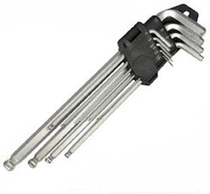 Silverline Hex Key Ball End Expert Set 9pce 1.5 - 10mm (675323), White