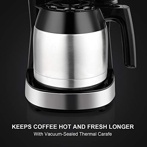 Bonsenkitchen Programmable Coffee Maker 10 Cup, Compact Coffee Machine