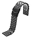 Kai Tian Solid Stainless Steel Watch Band Bracelet Watch Strap 24mm with Double Locking Clasp for Men Women Black