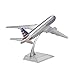 Diecast Airplne 1:400 American B777 Metal 6.3inches（16cm） Plane Model Office Decoration or Gift by LESES