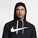 NIKE Men's Dry Pullover Swoosh Hoodie, Black/White, Large
