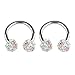 IPINK 2 Pieces Gems Horseshoe Barbell (Nipple, Ear) 20 Gauge 1/2