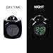 Hippih Projection Alarm Clock with Soft LED nightlight ,Snooze,Battery Backup, Auto Time Set,Sleep Timer,Indoor Time/Temperature/Day/Date Display Digital Bedside clock(BLACK)