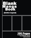 Blank Manga Book: Black Cover,7.5 x 9.25, 100 Pages, Manga Action Pages,For drawing your own comics, Blank Manga Book: Black Cover,7.5 x 9.25, 100 Pages, Manga Action Pages,For drawing your own comics,