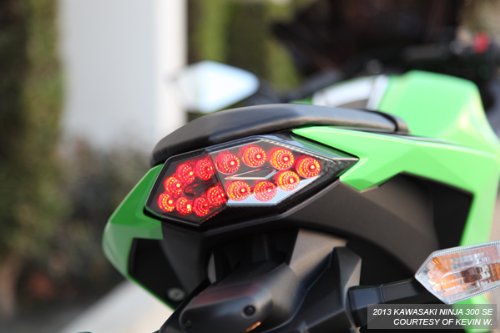 Integrated Sequential LED Tail Lights Smoke Lens for 2013-2017 Kawasaki Ninja 300