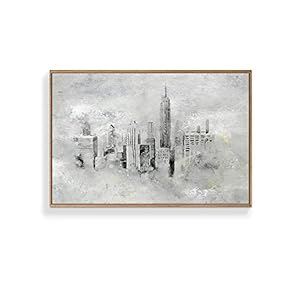 Framed Canvas Wall Art for Living Room, Bedroom Abstract Ink Canvas Prints for Home Decoration Ready to Hanging - 16x24 inches