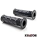 Krator Motorcycle Street Bike Black Hand Grips 7/8