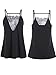 Romwe Women's Lace Front Vest Blouse Shirt Backless Sexy Tank Top Black S