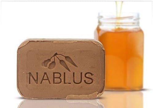 Natural Extra Virgin Olive Oil Soap Bar Honey from Palestine Nablus Soap Natural For Dry Skin Care, Extra Gentle, Handmade 3.5 oz