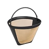 Nicelucky #4 Washable &amp; Reusable Cone Gold Tone Coffee Filter (Health and Beauty)