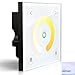 LEDENET D2 Wall-Mounted Touch Panel Color Temperature Changing Adjustable Dimmer Controller Bi-Colored WW/CW Dual White LED Strip 12-24V 8A + Microfibre Cleaning Cloth