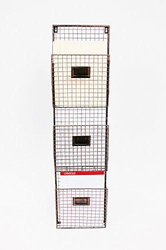3 Pocket Wall File Holder Finish: Copper