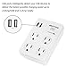 Bestten Wall Outlet Adapter Surge Protector with 2 USB Charging Ports (2.4A/Port, 3.1A Total), 4 Electrical Outlet MultiPliers with Safety Covers, Etl Certified