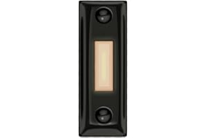 WESUA Metal Doorbell Button With LED lighted Push Switch (black)