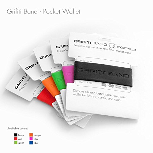 GRIFITI Band Pocket Wallet Super Slim Profile Colorful Silicone Improved Broccoli Band for Cards, Li - //coolthings.us