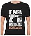 Tstars If Papa Cant Fix It Funny Mens Tshirts -Cool Dad Shirts for Men Gift- Father’s Great Day Graphic Tees for Men - Black