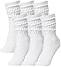 BRUBAKER Womens Or Mens Fitness Workout Slouch Gym Socks White 6 Pack EU39-42 / US6.5-10