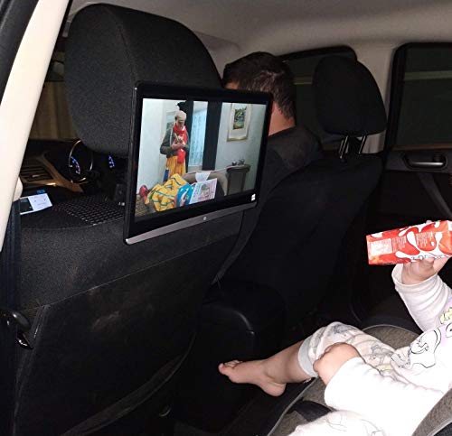 12.5 inch Android 8.1 Headrest Monitors with WiFi, Sync Screens TV Tablets Touch Screen 4K Dual Video Players Phone Mirror Netflix YouTube PS4 HDMI AV Bluetooth FM - Thumbnail 4