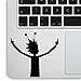 Aftermarket Graphics - 2x Qty Rick and Morty Middle Finger for laptop / car / guitar Vinyl Decal Sticker (BLACK)