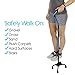 Vive Quad Cane - Walking Stick for Men and Women - Lightweight Adjustable Staff - Comfortable Right and Left Hand Grip for Stability Support - Four Prong Sturdy Aluminum Travel Aid - 4 Tip Blue