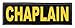 Chaplain Identification Patch - 6x2 - Gold Lettering - Black Twill Backing - Sew-On