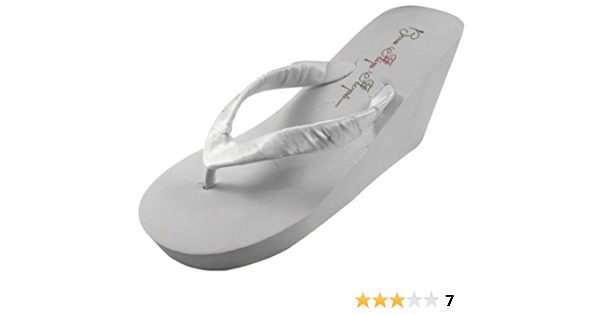 white flip flops amazon