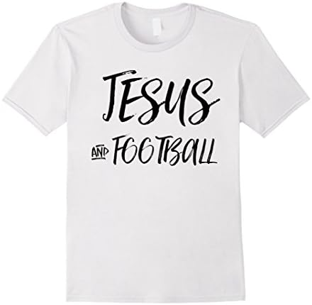 Mens Jesus and Football Medium White
