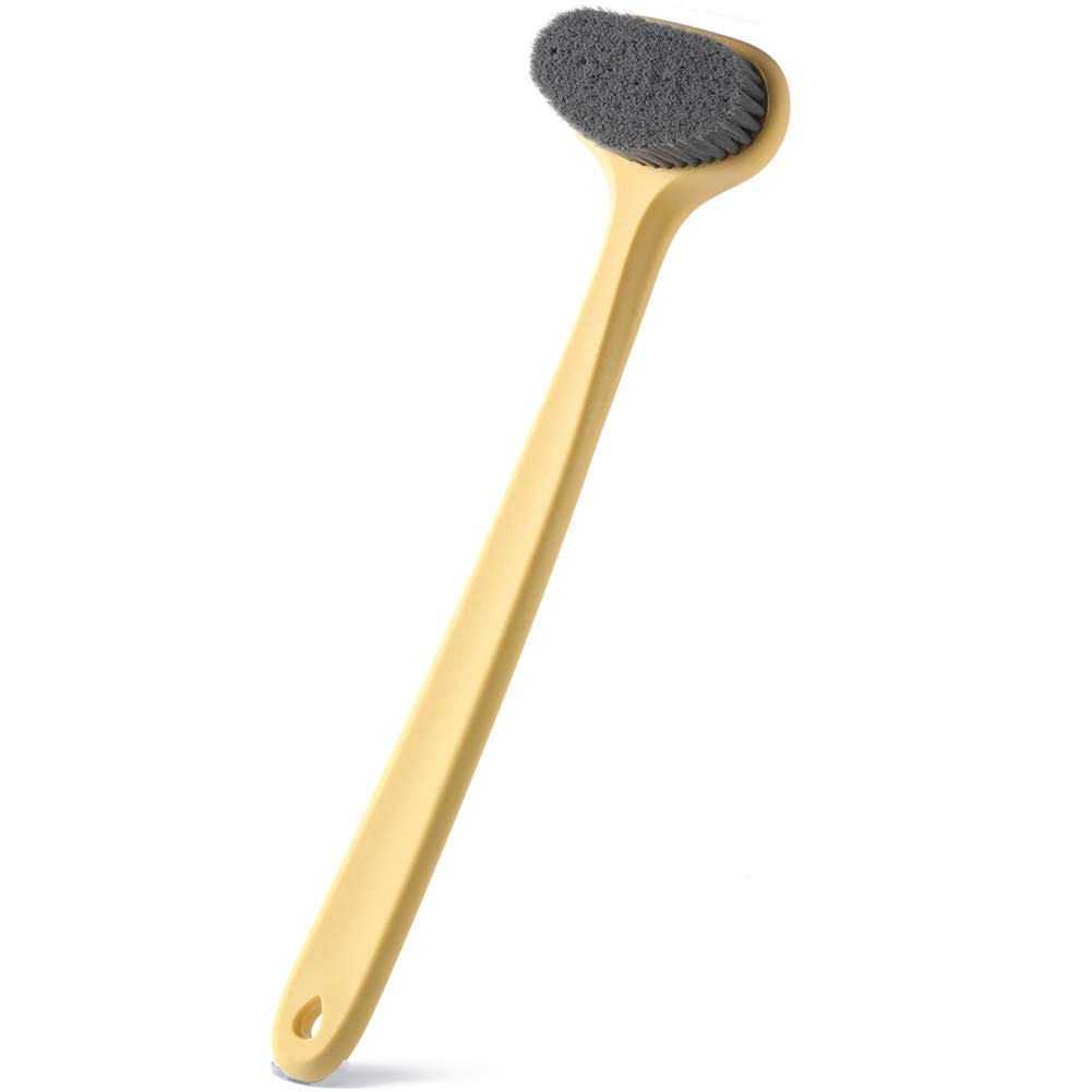 Bath Body Brush with Comfy Bristles Long Handle Gentle Exfoliation Improve Skin's Health and Beauty Bath Shower Wet or Dry Brushing Body Brush (Dark Blue) : Beauty