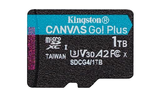Kingston Canvas Go Plus microSDXC Speicherkarte Gen4 200MB/s A2 U3 V30 1TB Einzelpaket ohne ADP-SDCG4/1TBSP