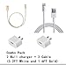 Combo Pack 2 X 2 Charger Set[3.2 Ft(white) and 1.6ft (Gold) USB Data Cables and 2 X Wall Adapters] for Iphone 5, 5s, 6, 6 Plus, 6s, 4th Gen Ipad, Ipad Air, Ipad Air 2, Ipad Mini 1/2/3