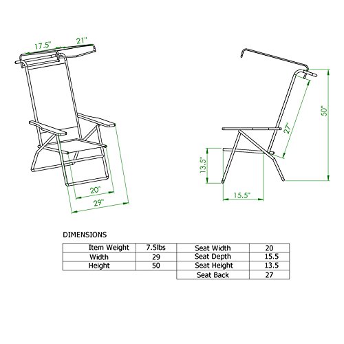 extra large high seat beach chair
