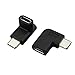 VCZHS USB C Right Angle, USB C Type C Male to Female Adapter, 90 Degree USB-C USB 3.1 Type-C Male to Female Extension Adapter 2 Pack