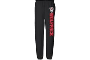 CAMPUS LAB Official Collegiate NCAA Jogger Sweatpants Unisex for Men & Women Collegiate Team Logo Black Collection