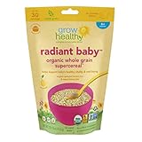 Radiant Baby Organic Whole Grain Supercereal |Ideal first transitional food for babies | Sprouted, Organic, Vegan, Gluten free, USA grown, No artificial enrichment or preservatives