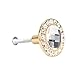 Jocestyle 10PCS Round Pull Handle Glittering Rhinestone Knob for Cupboard Drawer (Gold)