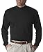 8510 UltraClub Adult Egyptian Interlock Long-Sleeve Mock Turtleneck , Black , Large
