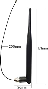 CDBAIRUI 2PCS 868MHz Rubber Rod Antenna TX868-JKS-IPX20 3dBi 868 MHz Band view 2