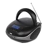 Nikkei NPRC56BK – Draagbare Digitale Bluetooth Boombox Radio met CD-speler – USB en Hoofdtelefoonaansluiting…