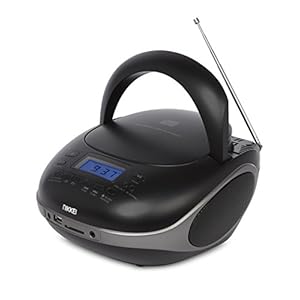 Nikkei NPRC56BK – Draagbare Digitale Bluetooth Boombox Radio met CD-speler – USB en Hoofdtelefoonaansluiting…