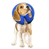 E-KONG Dog Cone After Surgery, Protective Inflatable Collar, Blow Up Dog Collar, Pet Recovery Collar for Dogs and Cats Soft (M)