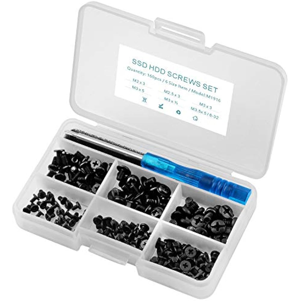 160Pcs Laptop Notebook Computer SSD HDD Screws Kit Lenovo Toshiba 160Pcs Laptop Notebook Computer SSD HDD Screws Kit Lenovo Toshiba