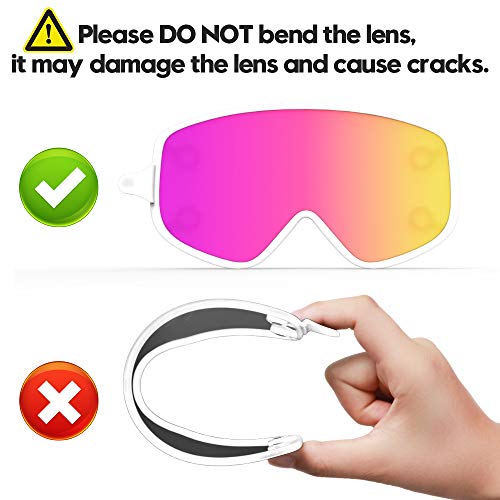 image for COPOZZ MX Ski Snow Goggles - 2-in-1 for Any Weather - Magnetic Interch