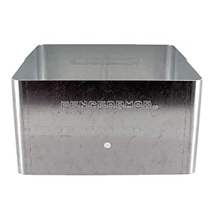 Image of Fence Armor for Wood Fences - FITS 3.5" x 3.5" Posts (Known as 4x4 Posts) - Galvanized - 10 Pieces (1 Pack)