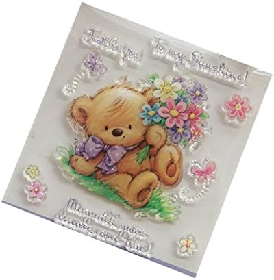 Haayward Cute Bear Clear Silicone Seal Stamp for DIY Album Scrapbooking Photo Card Decor