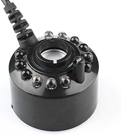 Nancygirl 12LED 24V Colorful Ultrasonic Mist Maker Fogger Water Misting Fountain Pond