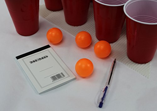 Perfect Life Ideas 30 Pc Beer Pong Set Cool Fun Beer Drinking Party Game to Play for Adults College Students - Includes Cups, Balls, Game Anti Skid Mat More