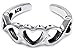 Fantom TR-123 925 Sterling Silver Heart Toe Ring Unique Style Eternity Heart One Size Fits All