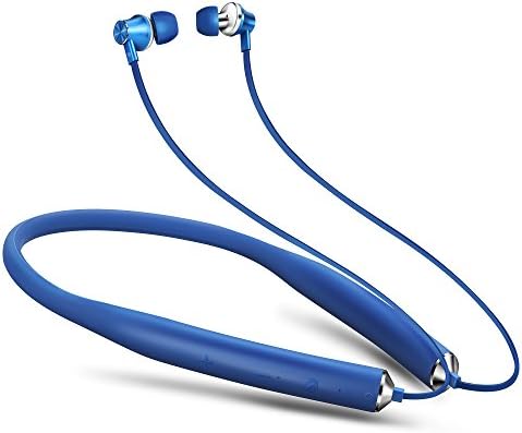 MEAXVIDNS Bluetooth Headset Neckband, Wireless 4.2 Magnetic Earplug Stereo,Noise Cancelling and Built in Mic Headphone With IPX5 Long Working Time 10Hour Suitable for Sports. Z6 (blue)